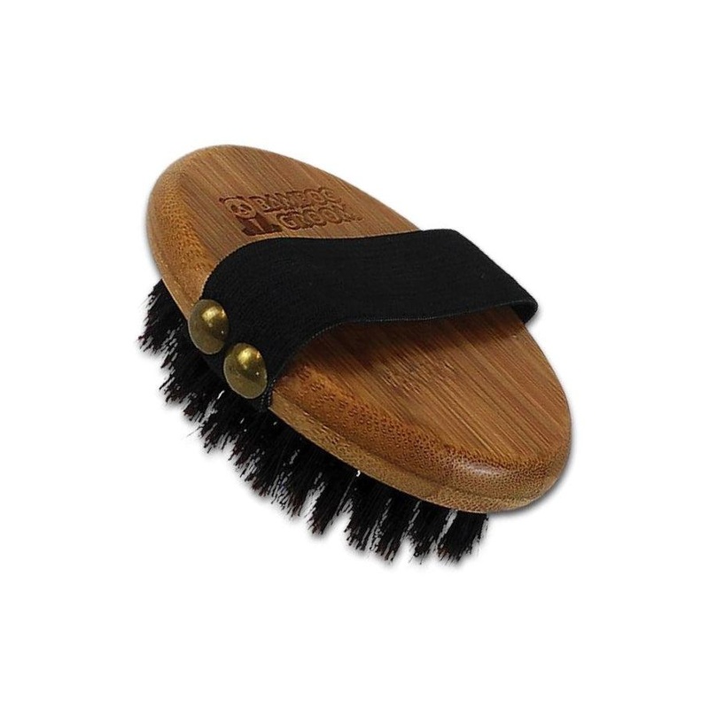 Bamboo Groom Palm Brush with Boar Bristles