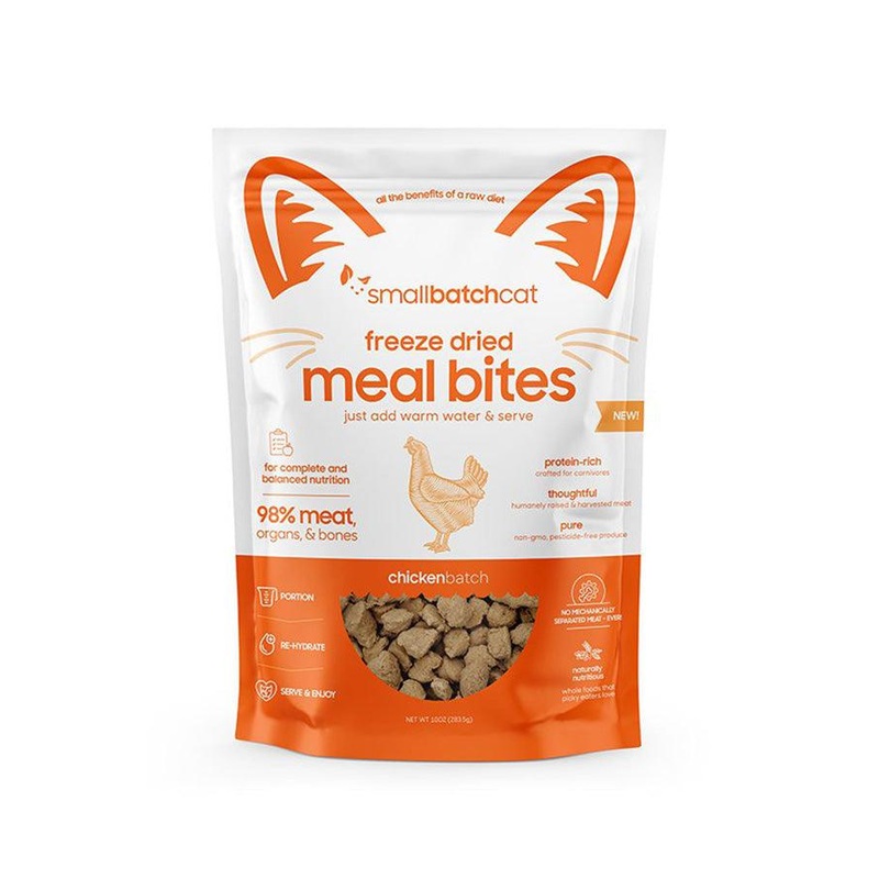 Small Batch Chicken Bites Freeze Dried Cat Food 10 oz