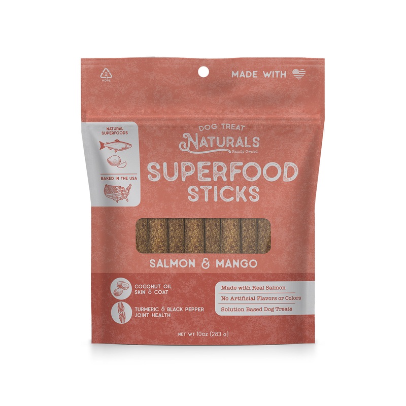 Dog Treat Naturals Salmon and Mango Sticks Dog Treats 10 oz