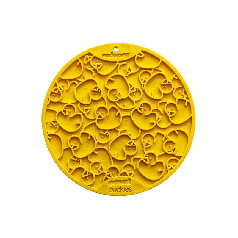 SodaPup Yellow Duckies Lickmat with Suction Cups Large