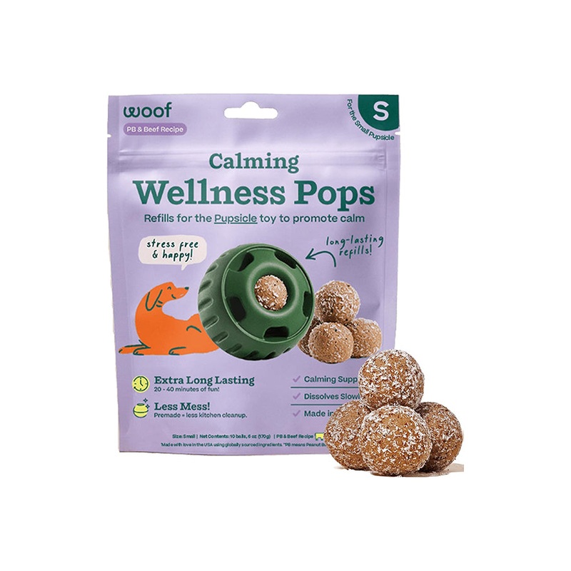 Woof Pupsicle Beef and Peanut Butter Calming Refill Pops Dog Toy Small