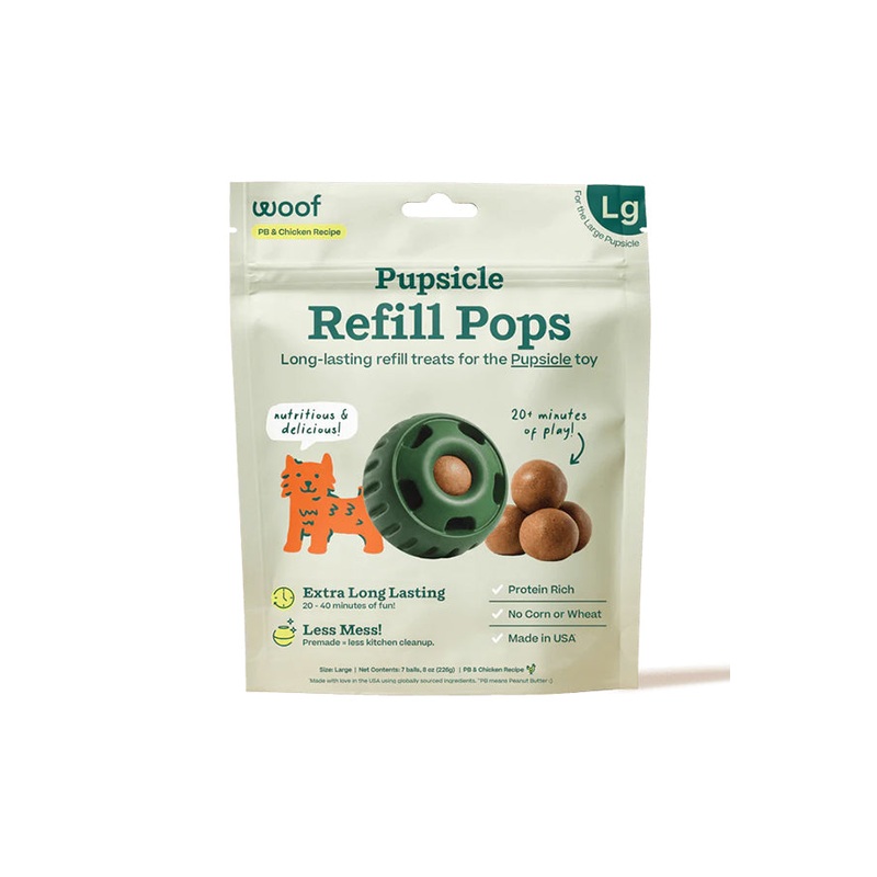 Woof Pupsicle Chicken and Peanut Butter Refill Pops Dog Toy Small