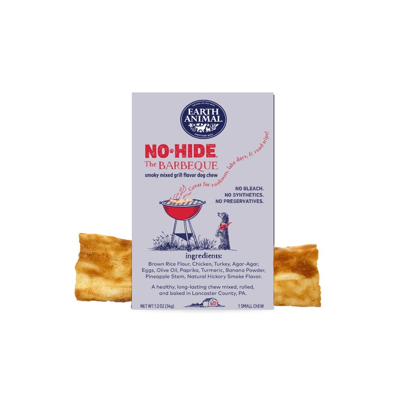 Earth Animal No-Hide Barbecue Smoked Chicken and Turkey Chews 11″ chew