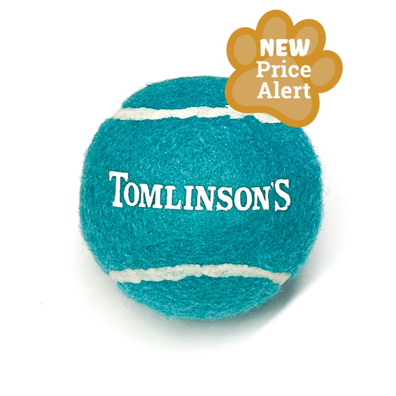 Tomlinson’s Tennis Ball with Squeaker Dog Toy Regular 2.5 in