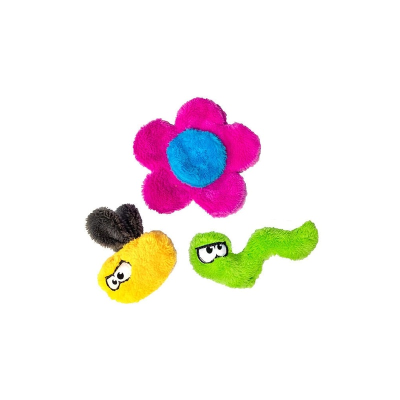 Cycle Dog Duraplush Flower Puppy Pack Dog Toy 3 Pack