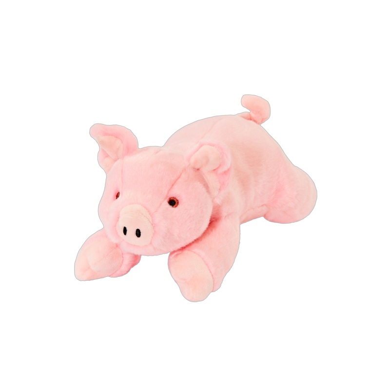 Fluff and Tuff Petey Pig Plush Dog Toy 11 in.