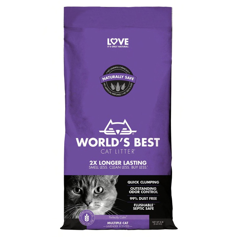World’s Best Multi-Cat Lavender Scented Cat Litter, 15 lb 15 lb