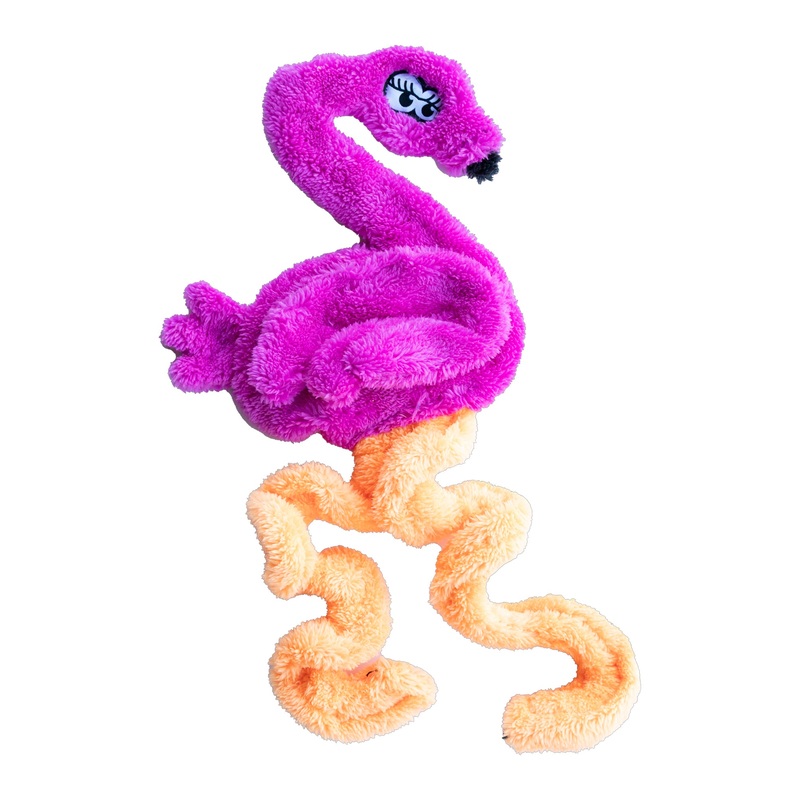 Cycle Dog Duraplush Springy Flamingo Dog Toy