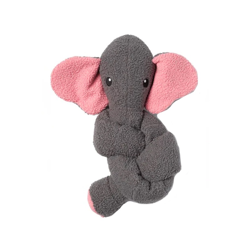 Fabdog Twisty Elephant Plush Dog Toy Large