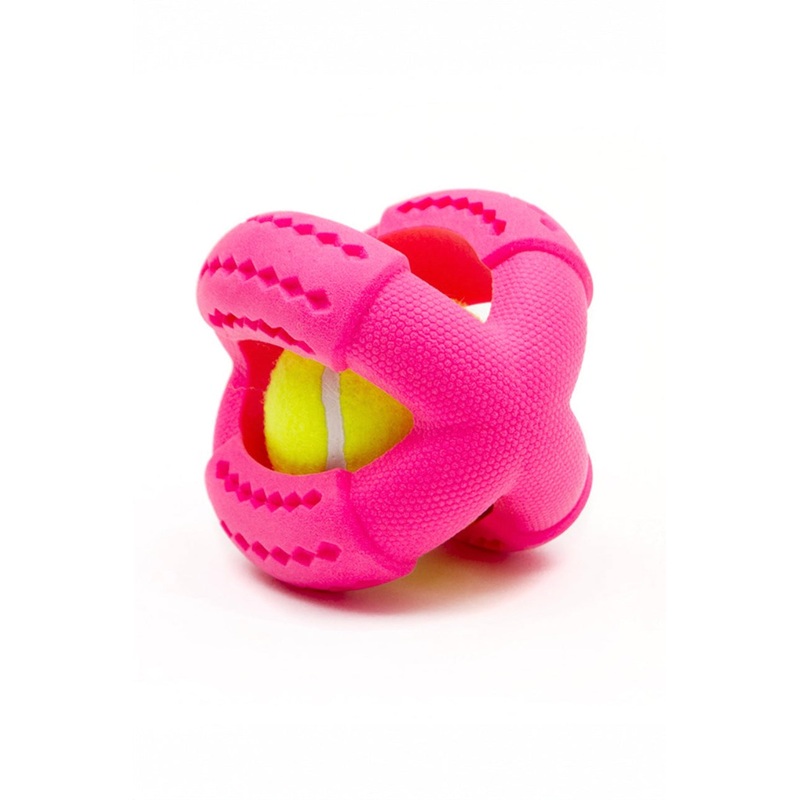 Frubba Play Cross Ball Dog Toy Pink