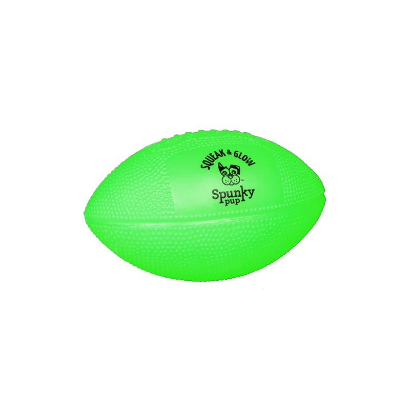 Spunky Pup Squeak and Glow Football Toy
