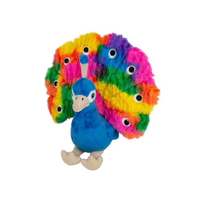 Tall Tails Peacock Squeaker Plush Dog Toy