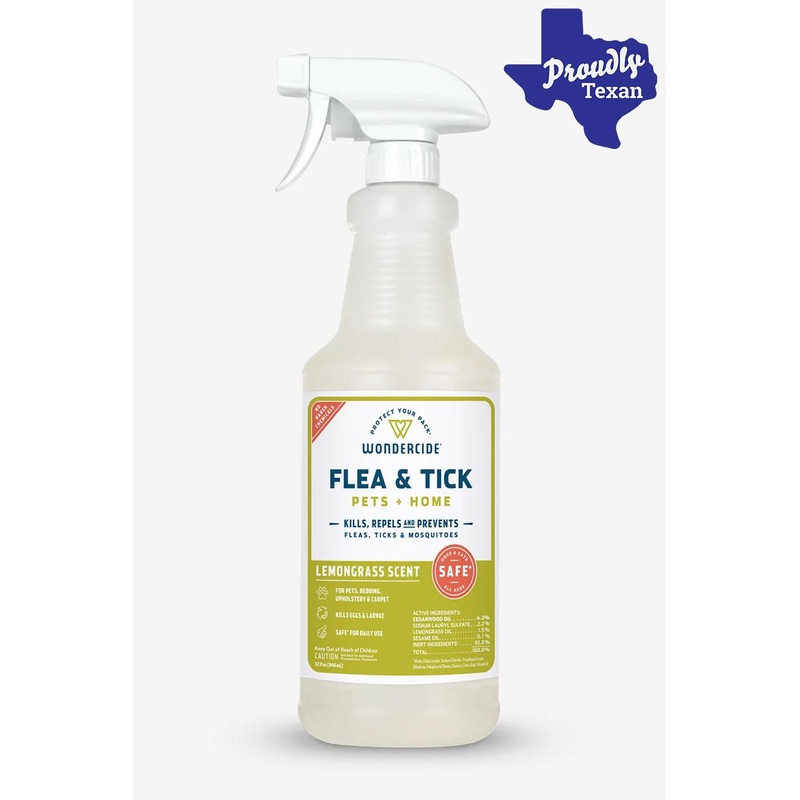 Wondercide Lemongrass Flea and Tick Spray for Pets + Home 4 oz