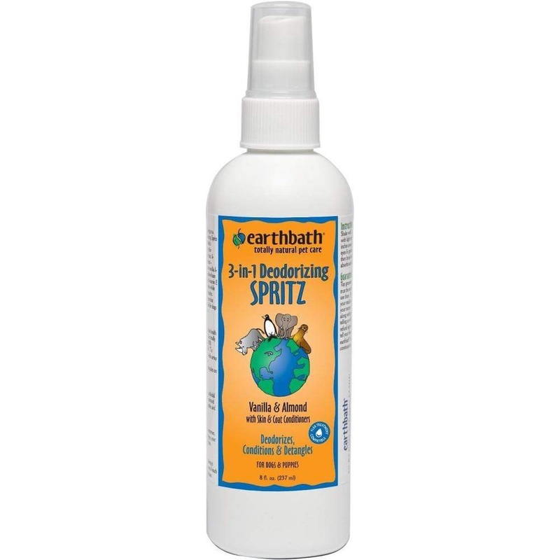 Earthbath 3-in-1 Deodorizing Vanilla and Almond Spritz for Dogs 8 oz