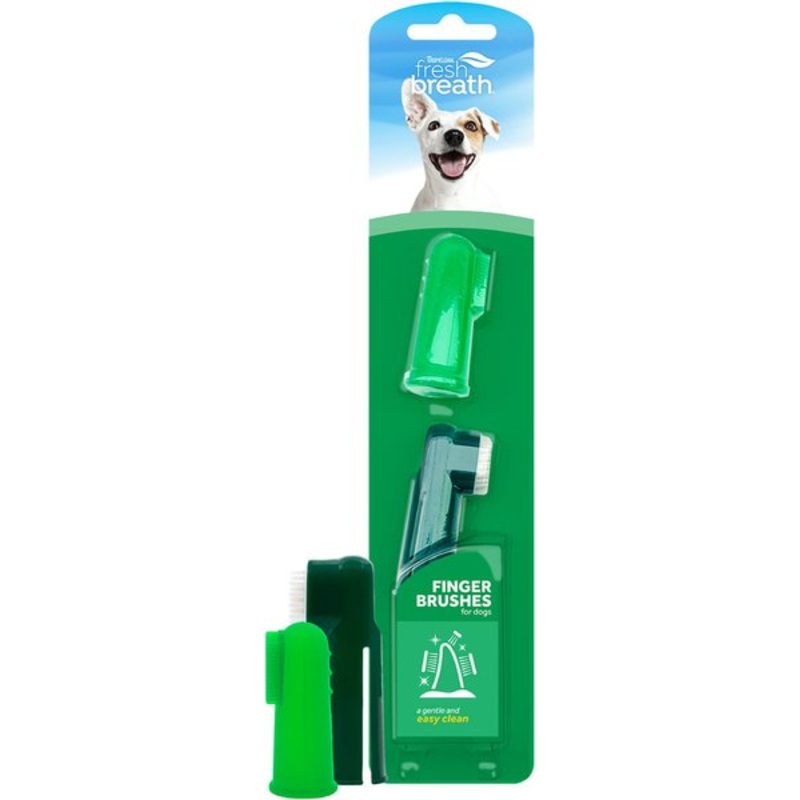 TropiClean Fresh Breath Finger Brush Dog Toothbrushes 2 pack
