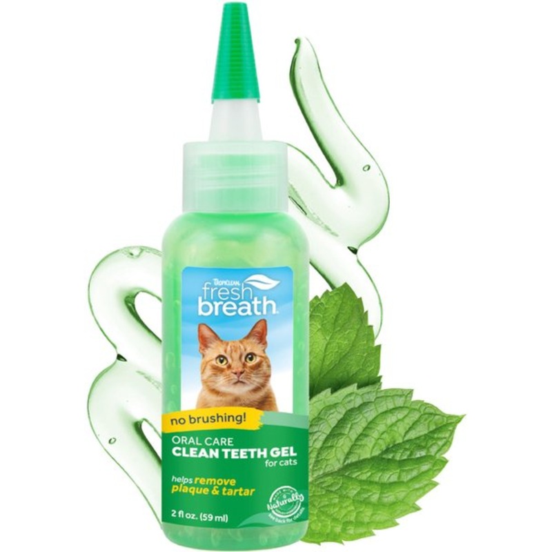 TropiClean Fresh Breath Oral Care Clean Teeth Gel for Cats 2 oz