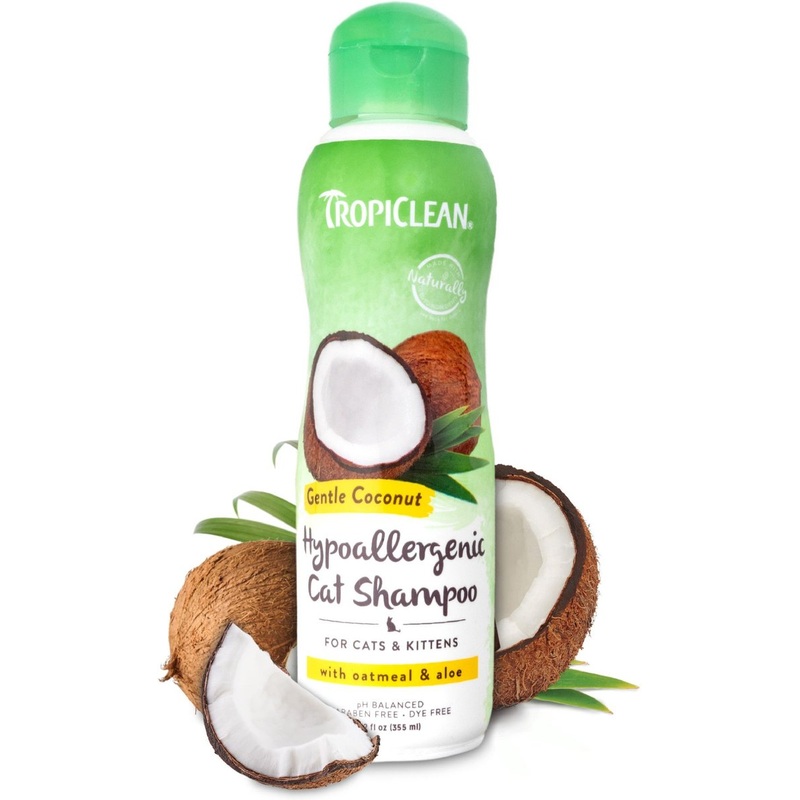 TropiClean Gentle Coconut Hypoallergenic Cat & Kitten Shampoo 12 oz