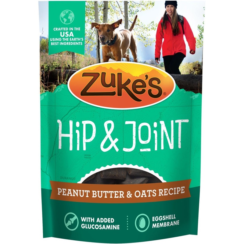 Zuke’s Hip & Joint Peanut Butter & Oats Recipe Soft & Chewy Dog Treats 6 oz