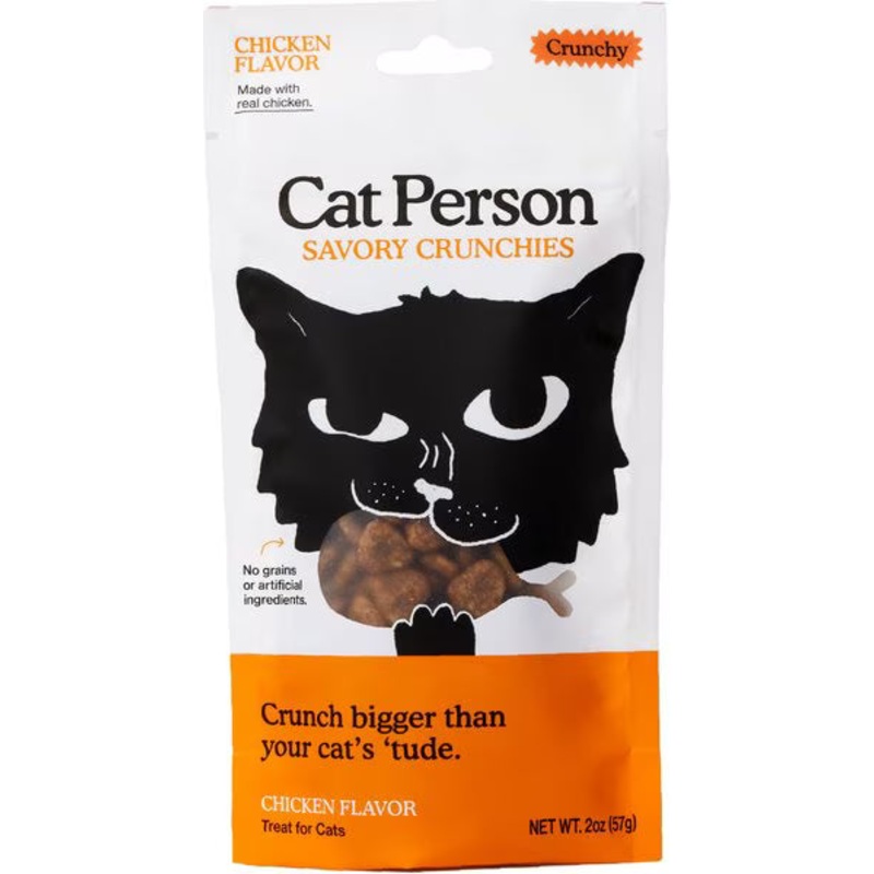 Cat Person by Weruva Savory Chicken Grain Free Crunchy Cat Treats 2 oz