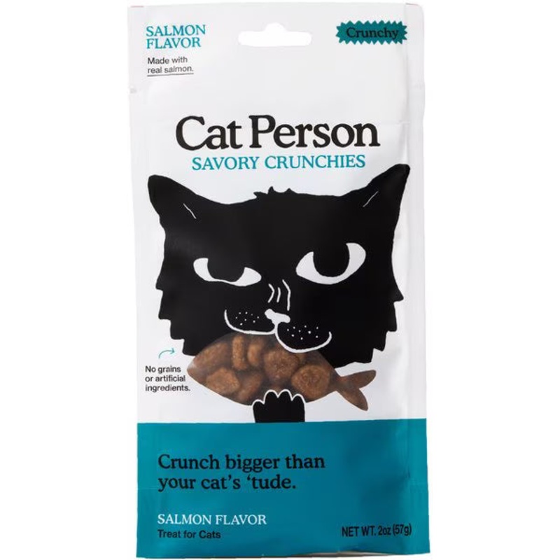 Cat Person by Weruva Savory Salmon Grain Free Crunchy Cat Treats 2 oz