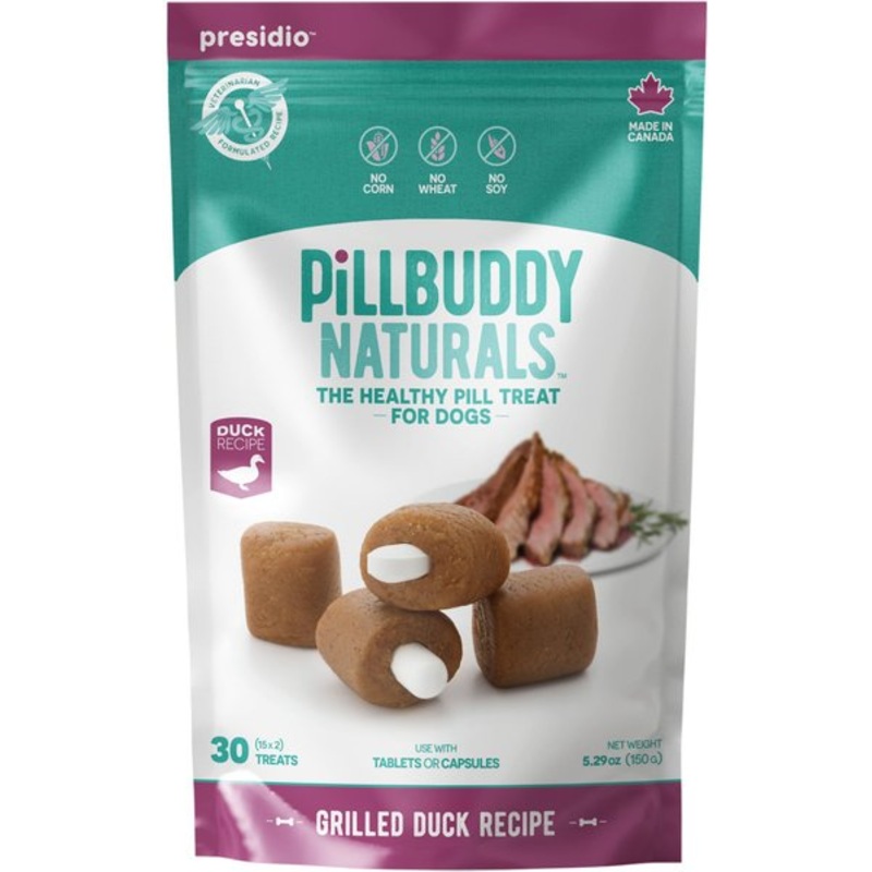Complete Natural Nutrition Pill Buddy Naturals Grilled Duck Pill Hiding Treats for Dogs 30 count