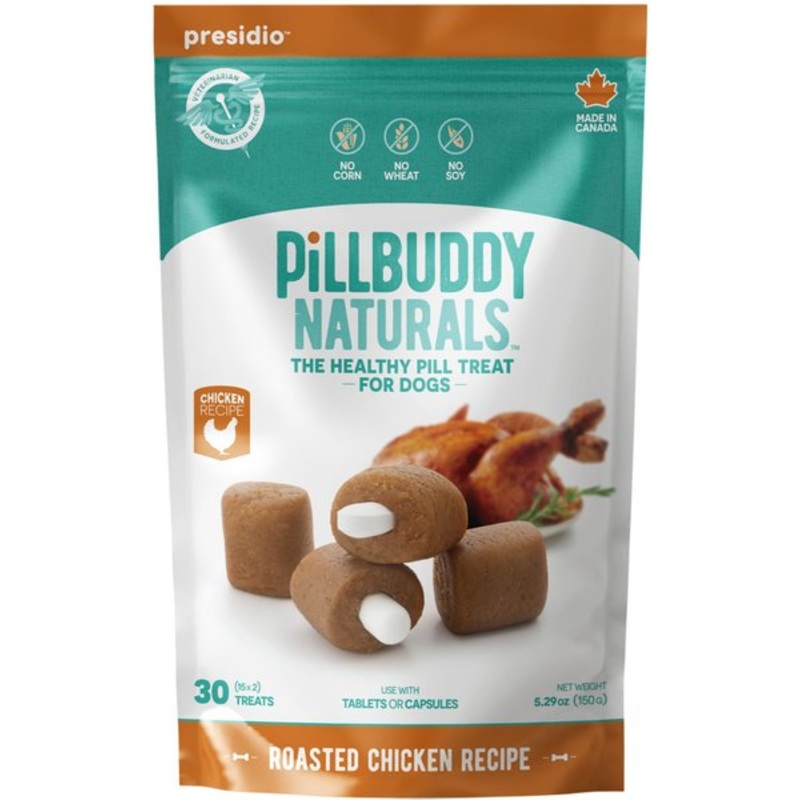 Complete Natural Nutrition Pill Buddy Naturals Roasted Chicken Pill Hiding Treats for Dogs 30 count
