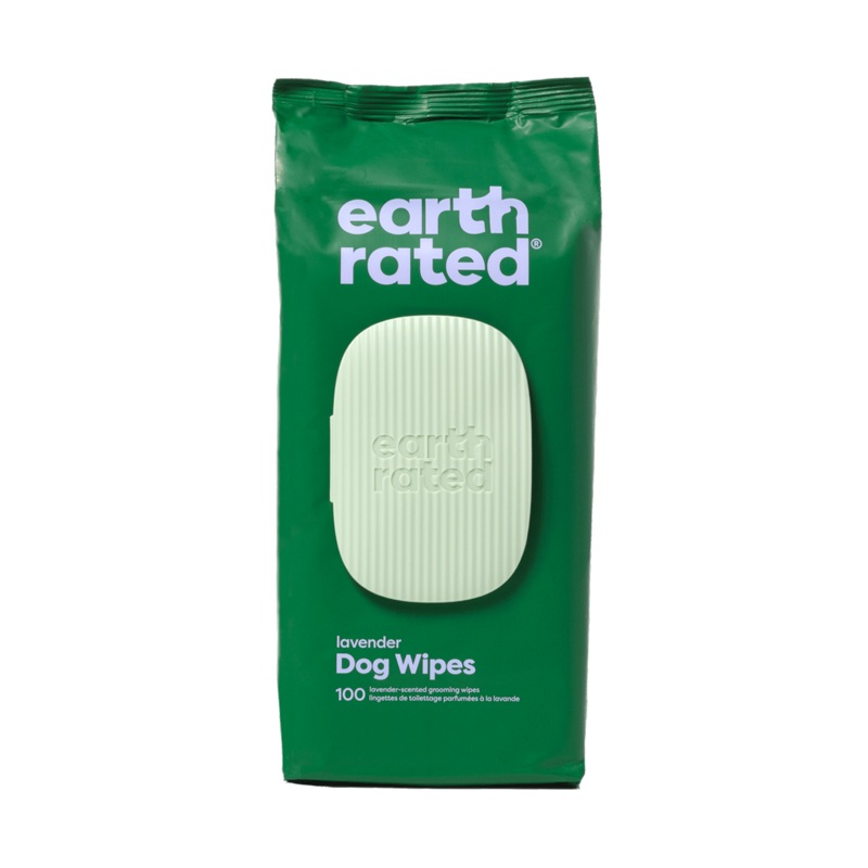 Earth Rated USDA Certified Biobased Lavender Scented Grooming Wipes for Dogs and Cats 100 count