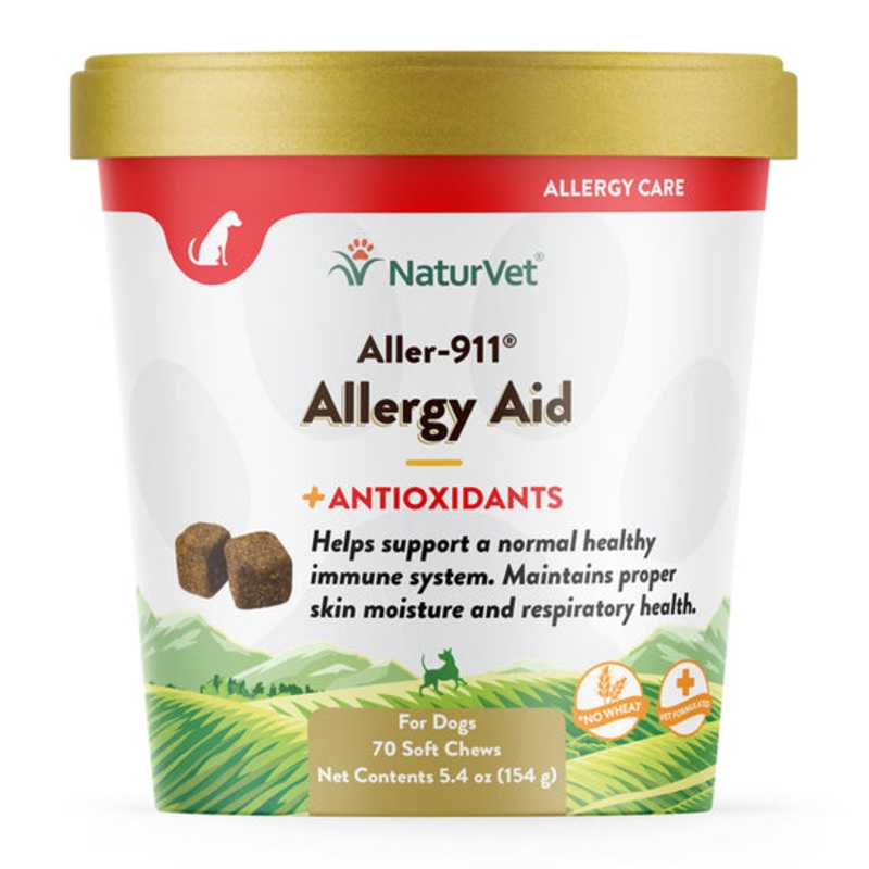 NaturVet Allergy Aid Soft Chews for Dogs 70 count