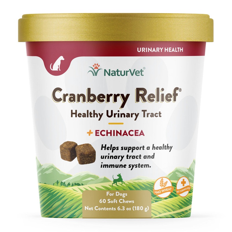 NaturVet Cranberry Relief Plus Echinacea Soft Chew for Dogs 60 count