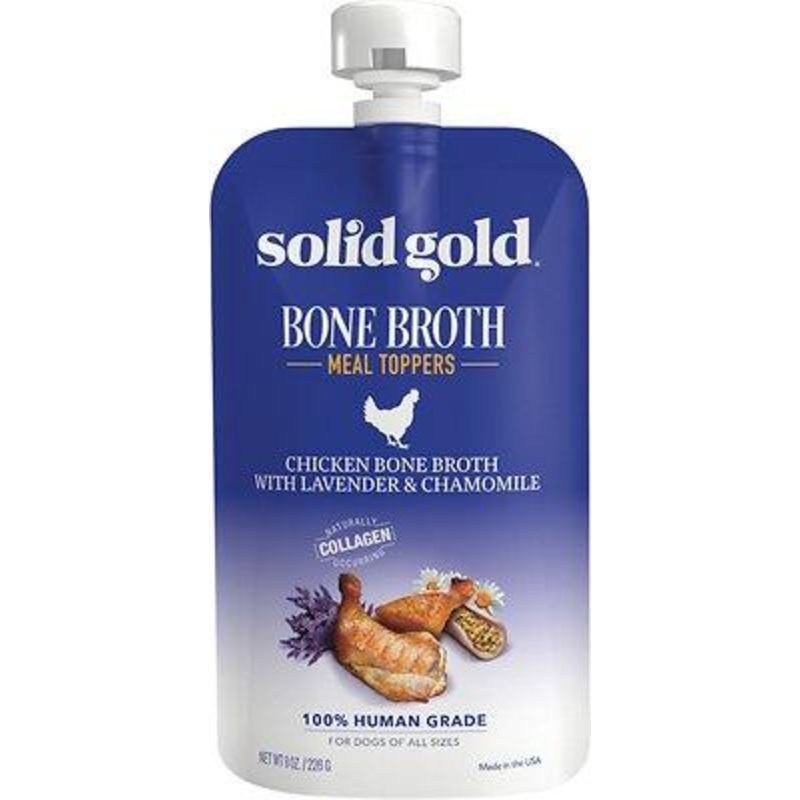 Solid Gold Chicken Bone Broth with Lavender & Chamomile Dog Food Topper 8 oz