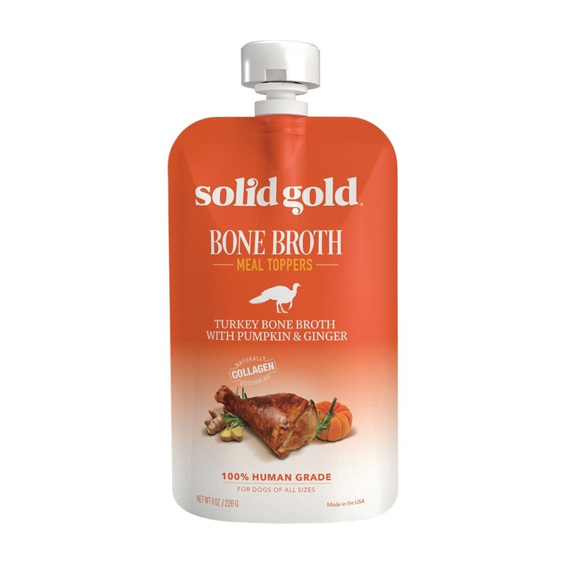 Solid Gold Turkey Bone Broth with Pumpkin & Ginger Dog Food Topper 8 oz