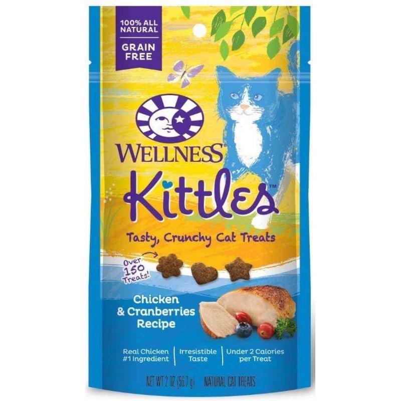 Wellness Kittles Crunchy Chicken & Cranberry Cat Treats 2 oz