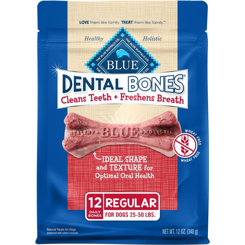 Blue Buffalo Blue All Natural Dental Bones Dog Treats 12 oz – regular