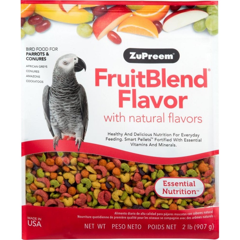 ZuPreem FruitBlend Flavor Food with Natural Flavors for Parrots and Conures 3.5 lb
