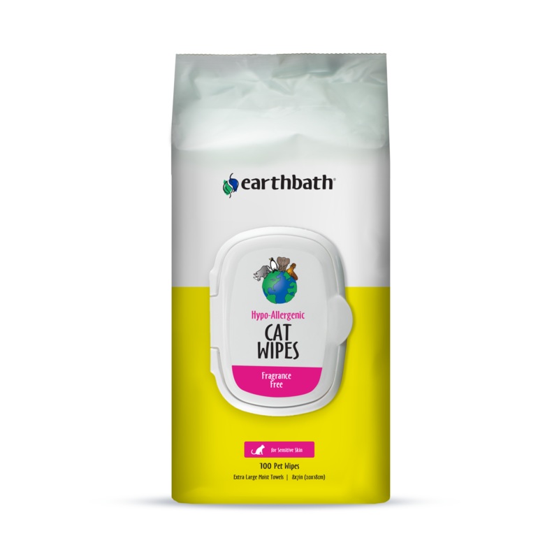 Earthbath Hypo-Allergenic Grooming Wipes for Cats 100 count