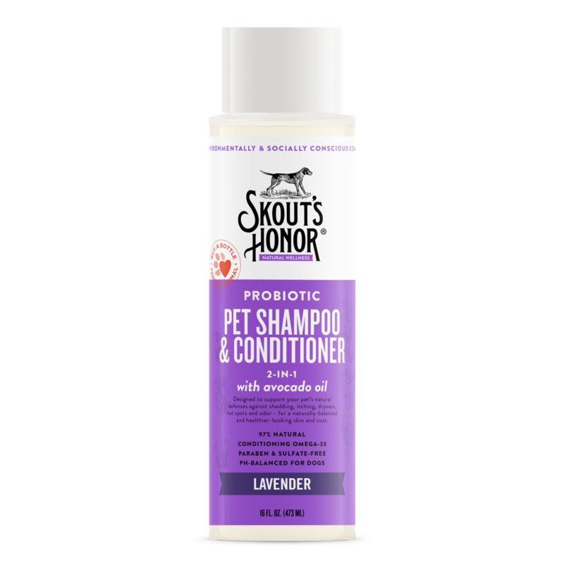 Skout’s Honor Probiotic Shampoo & Conditioner (2-in-1) – Lavender 16 oz