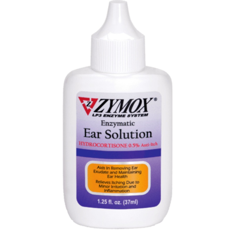 Zymox Enzymatic Ear Solution With 0.5% Hydrocortisone for Dogs 1.25 oz