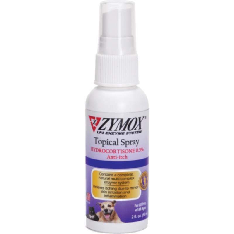 Zymox Topical Spray With 0.5% Hydrocortisone for Dogs 2 oz