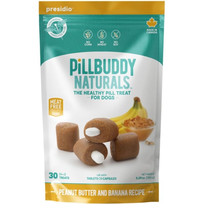 Complete Natural Nutrition Pill Buddy Naturals Peanut Butter & Banana Soft & Chewy Dog Treats 30 treats