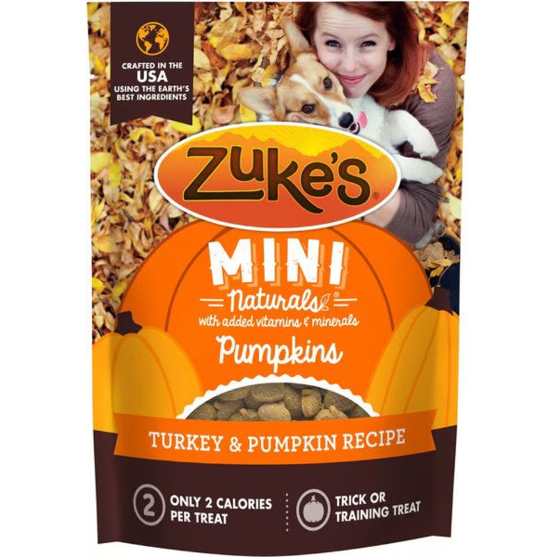 Zuke’s Mini Naturals Pumpkins Turkey & Pumpkin Recipe Dog Treats 5 oz