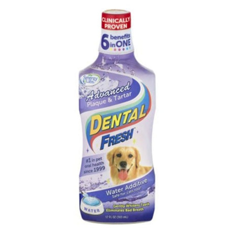 Dental Fresh Advanced Plaque & Tartar Water Additive for Dogs & Cats 17 oz