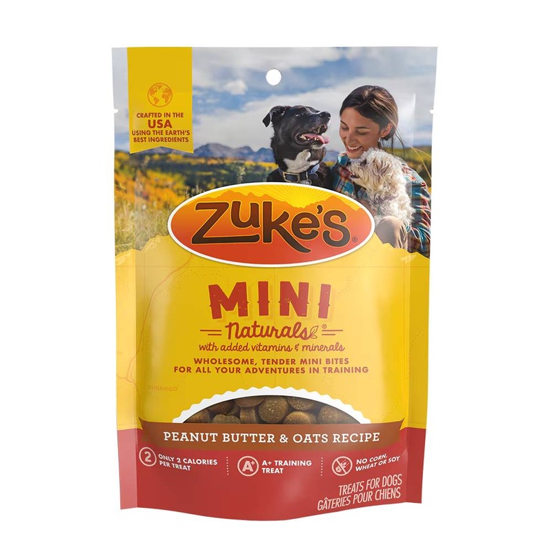 Zukes Mini Naturals Peanut Butter & Oats Recipe Dog Treats 16 oz