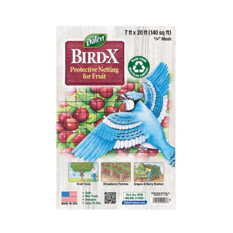 Dalen BIRD-X Protective Black Mesh Netting For Fruit Trees & Berry Bushes 14′ X 45′